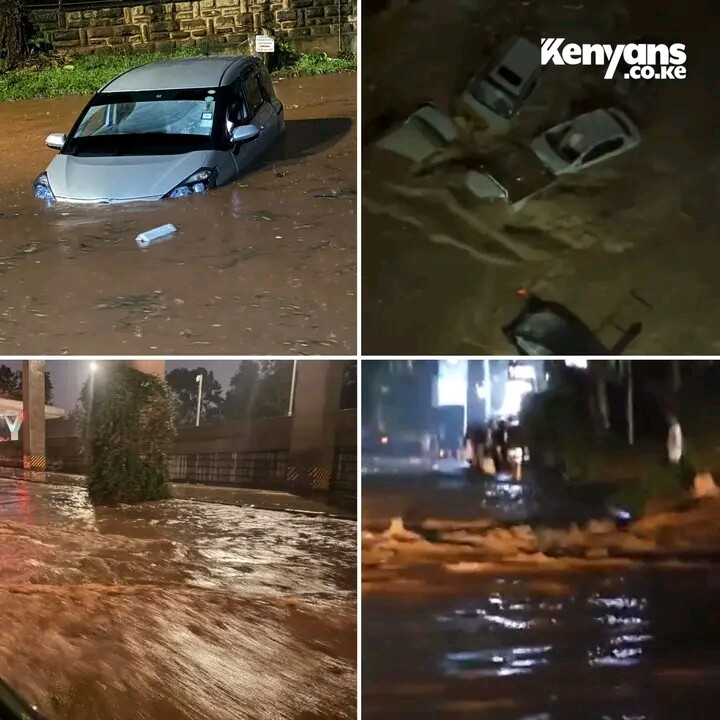 Vehicles submerged after heavy rain in Nairobi - News & Politics ...